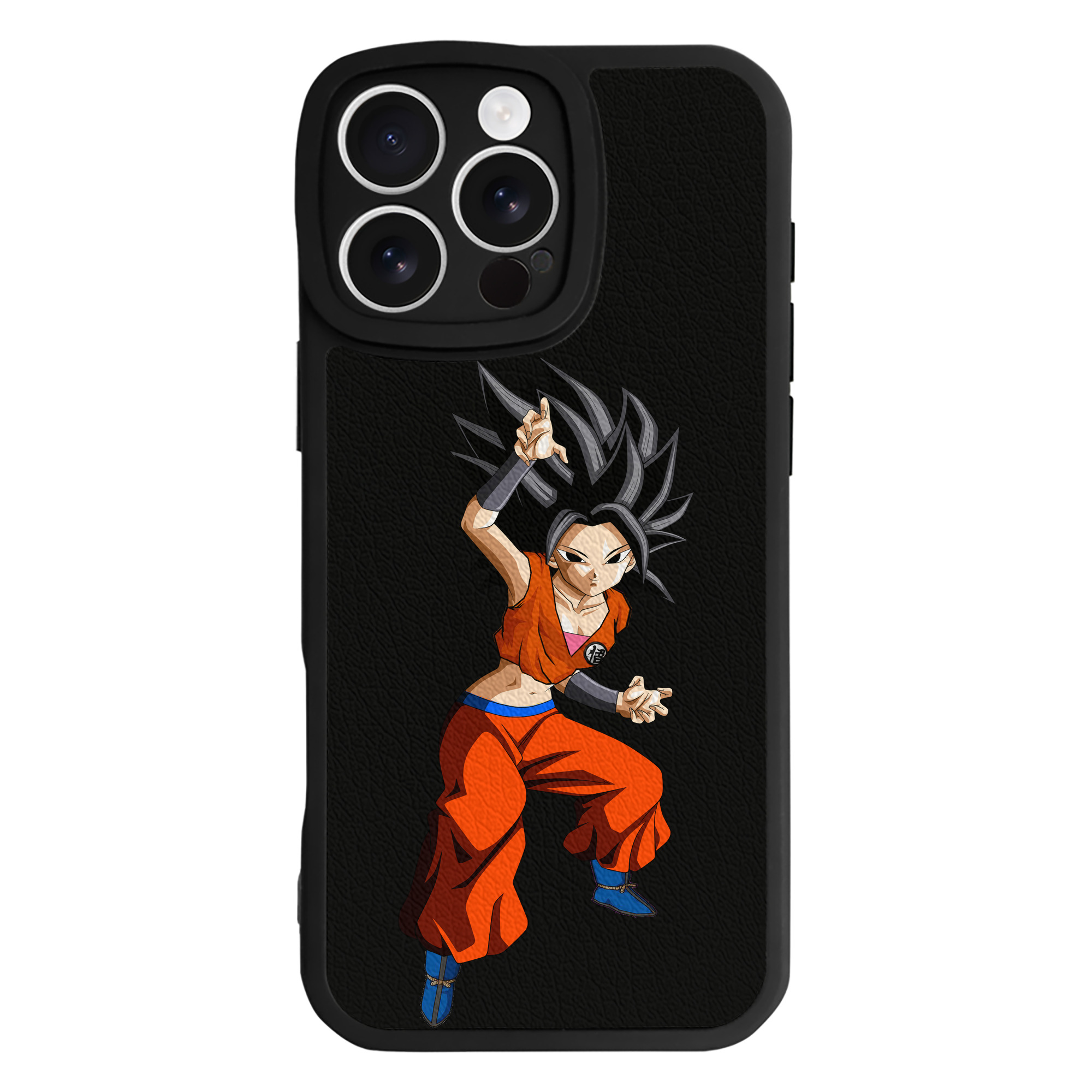 （画像用） ドラゴンボール カリフラ DRAGON BALL Caulifla 【iPhone 16シリーズ対応】シリコンスマホケース（レザー調） 材質：シリコン